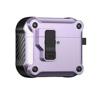 Coque de protection rigide antichoc pour écouteurs Pods 4 compatible Bluetooth avec clip sécurisé