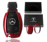 Coque de protection rigide en carbone pour e voiture - Rouge - Compatible avec Mercedes Benz C117 X117 C190 C207 A207 C292