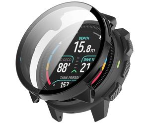 Coque de protection rigide en polycarbonate compatible avec SUUNTO Nautic S - Antidérapante - Ultra fine - Anti-rayures - Film de protection d'écran avec verre trempé - Pour SUUNTO Nautic S