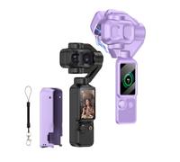 Coque de protection rigide pour DJI Osmo Pocket 4P, étui de protection pour objectif de cardan avec sangle anti-perte, rangement anti-chute et anti-poussière pour Pocket 4 Pro, violet, Étui de