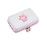 Coque de protection rigide pour Nintendo Switch, protection complète et grande capacité de rangement avec un adorable motif de patte de chat pour