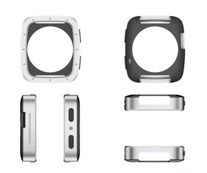 Coque de protection robuste en alliage d'aluminium antidérapant pour Amazfit Active 2 Square et ForActive2s Square (argent)