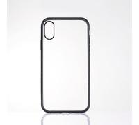 Coque de protection RUBBER : Dos transparent - contour mat colorés - boutons colorés - anti-chocs - antidérapant - semi-rigide - compatible pour iPhone XR