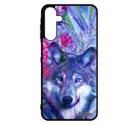 Coque De Protection Samsung Galaxy A15 4g 5g En Silicone Loup Portable Design Pas Cher Rose Rigide Animaux Bête Sauvage Louve Dessin