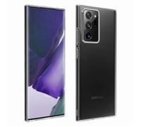 Coque pour Samsung Galaxy Note 20 Ultra Souple et Film Verre Trempé Dureté 9H Transparent contour Noir