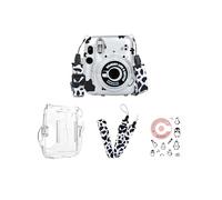 Coque de protection, sangle et autocollant pour appareil photo Fujifilm Instax Mini 11 - Ensemble 3 en 1 ultime pour le rangement et la protection, pingouin, Transparent, Coque de protection