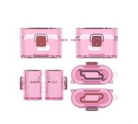 Coque de protection sécurisée pour Sony WF-1000XM6 avec revêtement imperméable absorbant les chocs et support vertical (rose)