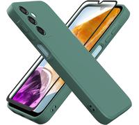 Coque De Protection Silicone Tpu Antichoc Anti-Rayures + Verre Trempé Écran Pour Samsung Galaxy M15 / F15 5g (6,6"") - Vert