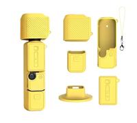 Coque de protection souple en silicone pour objectif de poche 4 - Résistante aux rayures - Compatible avec DJI OSMO Pocket 4 Creator Combo Accessoires (Jaune)