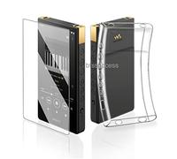 Coque de Protection Souple en TPU Transparent pour Sony Walkman NW-ZX700 NW-ZX706 NW-ZX707 (Coque Transparente et Verre)
