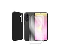 Coque de protection souple Noir pour Samsung Galaxy A37 5G SM-A376B 6.7" et 2 films de protection ecran, verres trempés - -
