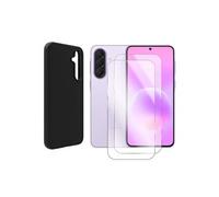 Coque de protection souple Noir pour Samsung Galaxy A57 5G SM-A576B 6.7" et 2 films de protection ecran, verres trempés - -