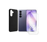 Coque de protection souple Noir pour samsung galaxy S26 5G SM-S942B 6.3" et 2 films de protection ecran, verres trempés - -