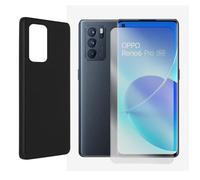 Coque de protection souple silicone Noir + verre trempé pour Oppo Reno 6 Pro 5G CPH2249 6,55"" -Yuan Yuan