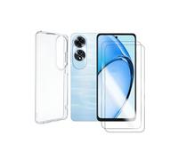 Coque de protection souple transparente pour Oppo A60 4G CPH2631 6.67 et 2 films de protection ecran, verres trempés - -