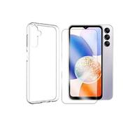 Coque de protection souple transparente pour Samsung Galaxy A14 4G / Samsung Galaxy A14 5G SM-A146B 6.6 et 2 films de protection ecran, verres