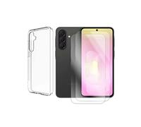 Coque de protection souple transparente pour Samsung Galaxy A37 5G SM-A376B 6.7" et 2 films de protection ecran, verres trempés - -
