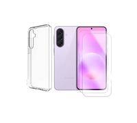 Coque de protection souple transparente pour Samsung Galaxy A57 5G SM-A576B 6.7" et 2 films de protection ecran, verres trempés - -