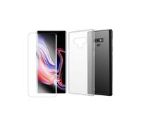Coque de protection souple transparente pour Samsung Galaxy Note 9 6.4 et 2 films de protection ecran, verres trempés incurvés - -