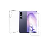 Coque de protection souple transparente pour samsung galaxy S26 5G SM-S942B 6.3" et 2 films de protection ecran, verres trempés - -