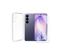 Coque de protection souple transparente pour samsung galaxy S26 5G SM-S942B 6.3" et film de protection ecran, verre trempé - -