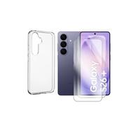 Coque de protection souple transparente pour samsung galaxy S26+ plus 5G SM-S947B 6.7" et 2 films de protection ecran, verres trempés - -