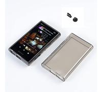 Coque de protection souple transparente pour Sony Walkman NW-A306 NW-A307 NW-A300 Series avec bouchon anti-poussière (noir)