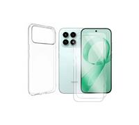 Coque de protection souple transparente pour Xiaomi Poco F8 PRO 5G 6.59" 2510DPC44G et 2 films de protection ecran, verres trempés - -