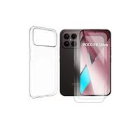 Coque de protection souple transparente pour Xiaomi Poco F8 ULTRA 5G 6.9" 25102PCBEG et 2 films de protection ecran, verres trempés - -