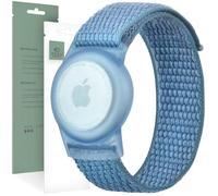 Coque de Protection - Tech-Protect - Airtag - Nylon - Sécurité Enfant - Bleu