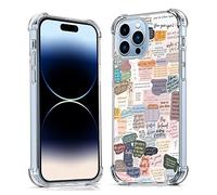 Coque de protection tendance en TPU souple avec versets de la Bible pour iPhone 14 Pro Max, motif de collage avec citations de Jésus chrétiens, compatible avec iPhone 14 Pro Max