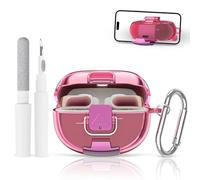 Coque de protection TPU pour écouteurs Bose Ultra Open - accessoires sur mesure, incl. porte-clés & brosse de nettoyage, protection fiable contre les rayures et les chocs (Violet foncé)