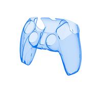 Coque de protection transparente bleu clair pour manette PS5 DualSense, 0,8 mm, ultra fine et transparente