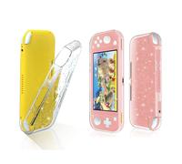 Coque de protection transparente en TPU souple à paillettes, coque scintillante pour Console Nintend Switch NS Lite, protection arrière transparente en cristal