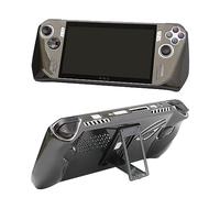 Coque de protection transparente pour console de jeu ROG Ally - Résistante aux chocs - Avec support - Résistante à la transpiration - Accessoires de jeu ASUS ROG Ally (noir)