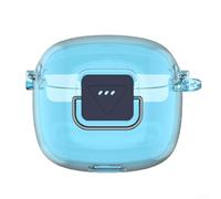 Coque de protection transparente pour écouteurs Tune Flex 2 - Flexible - Coque en TPU rigide - Anti-chute - Pour un usage quotidien - 10 x 10 cm - Bleu transparent