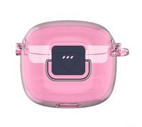 Coque de protection transparente pour écouteurs Tune Flex 2 - Flexible - Coque en TPU rigide - Anti-chute - Pour un usage quotidien - 10 x 10 cm - Rose transparent