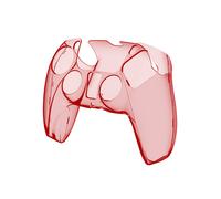Coque de protection transparente rouge pour manette PS5 DualSense, ultra fine, transparente, 0,8 mm
