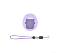 Coque de protection ultra fine en silicone avec lanière pour Tamagotchi Paradise Virtual Pet Device conçu pour éviter les rayures et les chutes (violet)