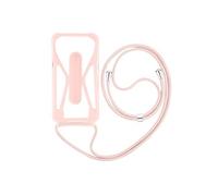 Coque Cordon pour Smartphone Universel avec Coins Bumper et Fonction Support Rose