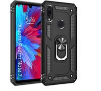 Coque De Protection Xiaomi Redmi Note 7 / Note 7 Pro - Anti-Chocs De Niveau Militaire, Antirayures, Support Magnétique 360° Noir