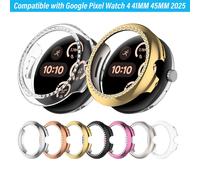 Coque de protection XiHAMA Glitter Bumper compatible avec Google Pixel Watch4 (41 mm/45 mm) - Strass étincelants