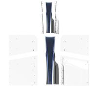 Coque de rechange en ABS pour console de jeu Sony PS5 Pro avec découpes d'accès sans couture (transparent)