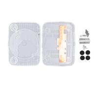 Coque de rechange translucide pour , coque de rechange pour console, boîtier de console rétro avec ajustement précis, matériau ABS léger, compatible avec SCPH 001 SCPH 101 SCPH (Blanc transparent)