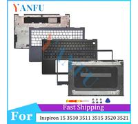 Coque de remplacement pour ordinateur portable Inspiron 15 3510 3511 3515 3520, coque arrière/panneau avant/repose-paume/couvercle d'essieu/charnière, nouveau, Original Type C Silver C