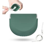 Coque de retenue en silicone souple améliorée - Étui mince pour prothèses dentaires partielles - Étui de protection de nuit avec lanière pour fille, femme, homme et voyage (vert militaire)