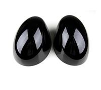 coque de rétroviseur latéral Compatible Avec Pour Mini F54 F55 F56 F57 1 Paire De Couvercles De Rétroviseur Noir Brillant Pour Conduite À Gauche