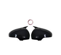 Coque de rétroviseur latéral compatible avec Toyota Mark X Reiz 2010-2017, capuchon d'aile, garniture de boîtier de vue arrière de porte extérieure, aspect fibre de carbone, noir(Bright Black)