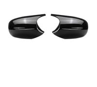 Coque de rétroviseur Paire De Coques De Rétroviseur Extérieur Pour BMW Série 3 E90 E91 E92 E93 E81 E87 E82 E88 Coques De Rétroviseur De Rechange Blanches(Noir brillant,2)