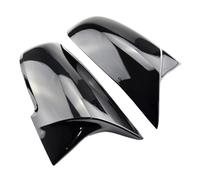 Coque de rétroviseur pour BMW 220i 328i 420i F20 F21 F22 F30 F32 F33 F36 X1 E84 1 Paire De Couvercles Rétroviseurs Coque pour rétroviseur(Bright Black 2)